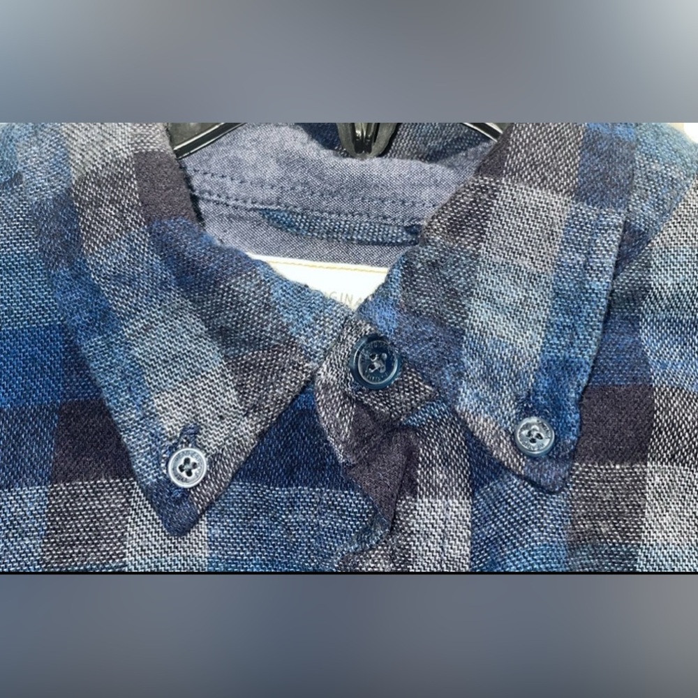 Preowned Original Weather Proof Vintage Flannel Size Medium Dark Blue Color. - Picture 9 of 12